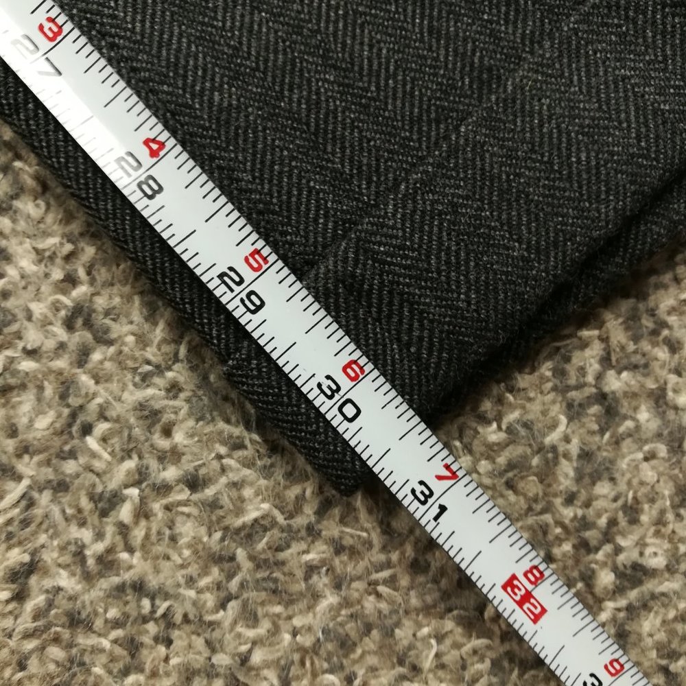 Vintage Polo Ralph Lauren Pants Tweed Wool Herringbone Gray Black 32x31 - Picture 10 of 11